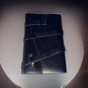 Portland leather Goods Leather Wrap Journal Limited Midnight Blue Refillable